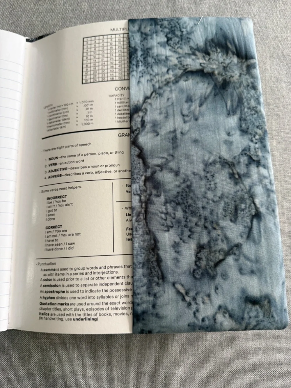 Quilted composition or junk journal book covers